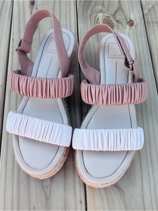 Dolce Vita Shoes - Dolce Vita Ruched Two-Tone Pink Platform Sandals